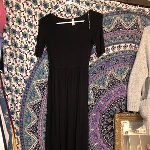 Black maxi dress